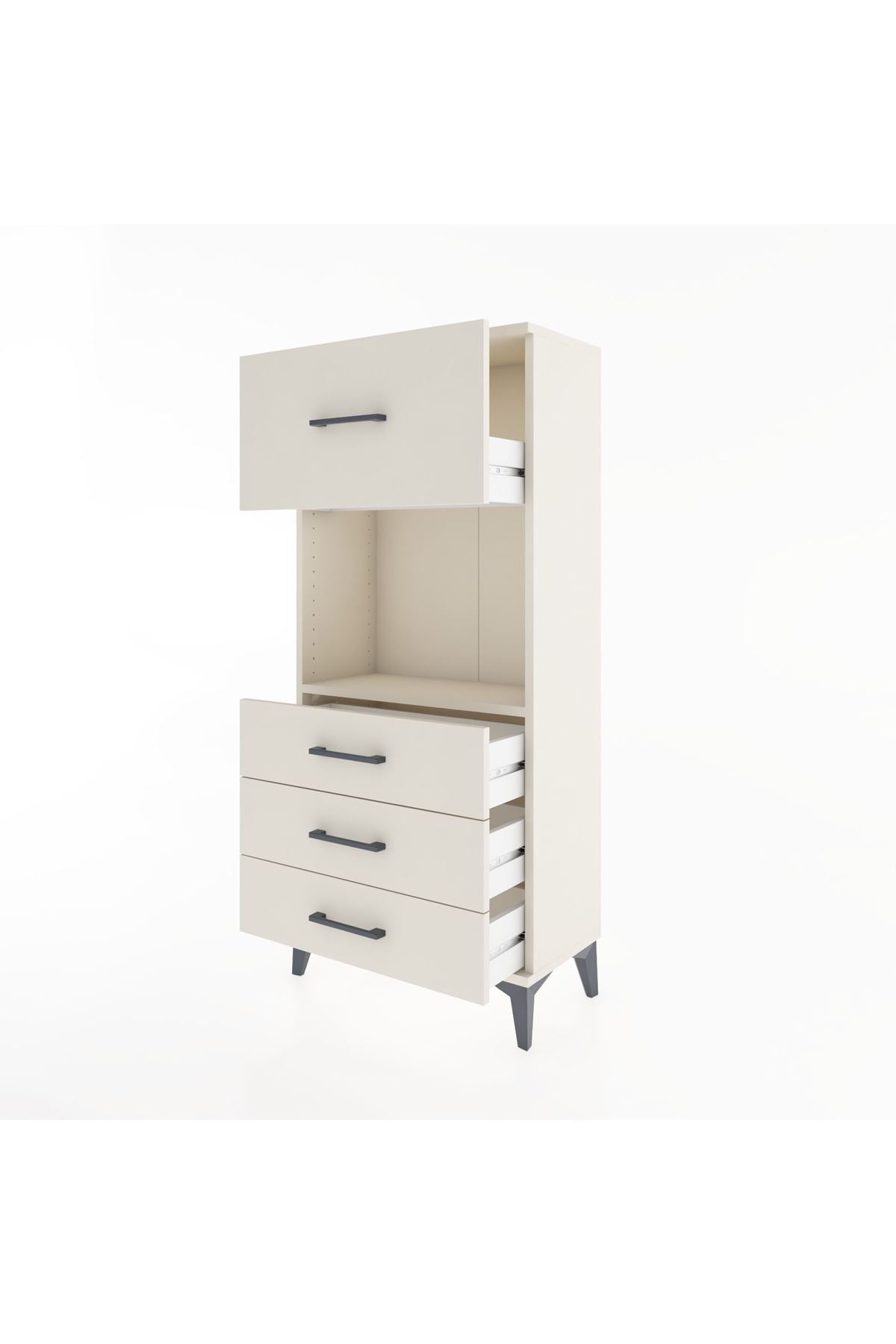 Hyperion Dolap Tek Raflı 4 Çekmeceli 60x44x134 - S50M027V1B