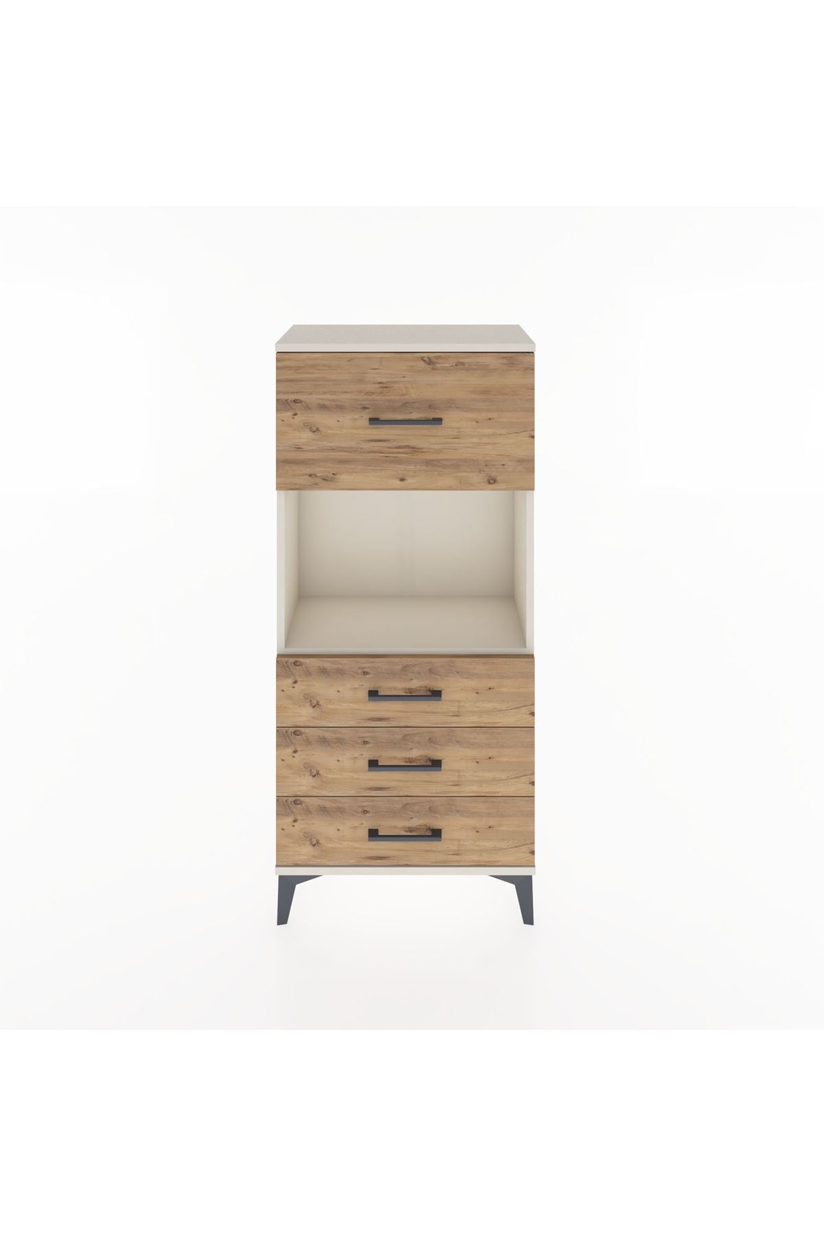 Hyperion Dolap Tek Raflı 4 Çekmeceli 60x44x134 - S50M027V3B