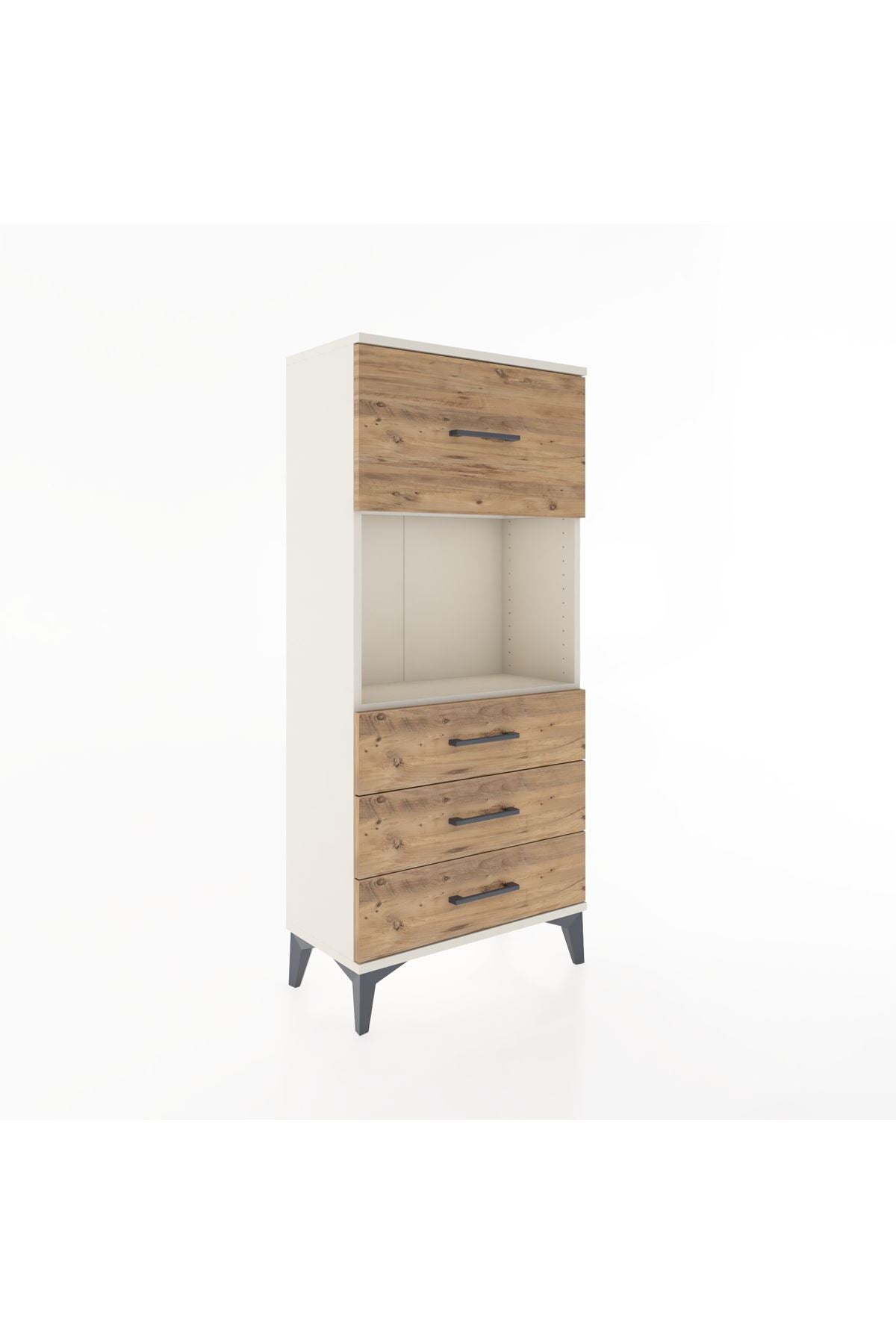 Hyperion Dolap Tek Raflı 4 Çekmeceli 60x44x134 - S50M027V3B