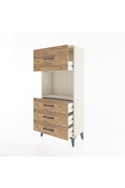 Hyperion Dolap Tek Raflı 4 Çekmeceli 60x44x134 - S50M027V3B