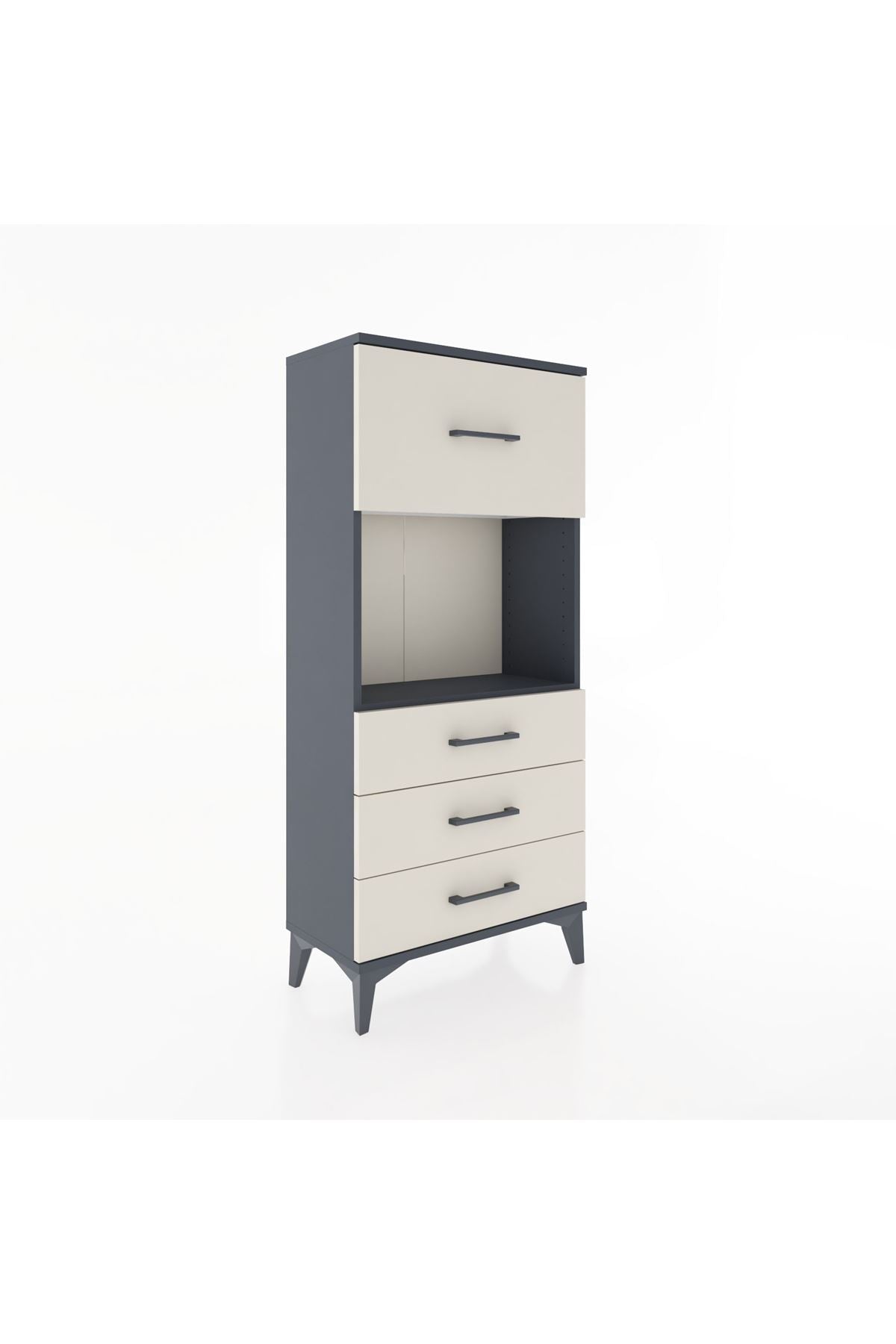 Hyperion Dolap Tek Raflı 4 Çekmeceli 60x44x134 - S50M027V4B