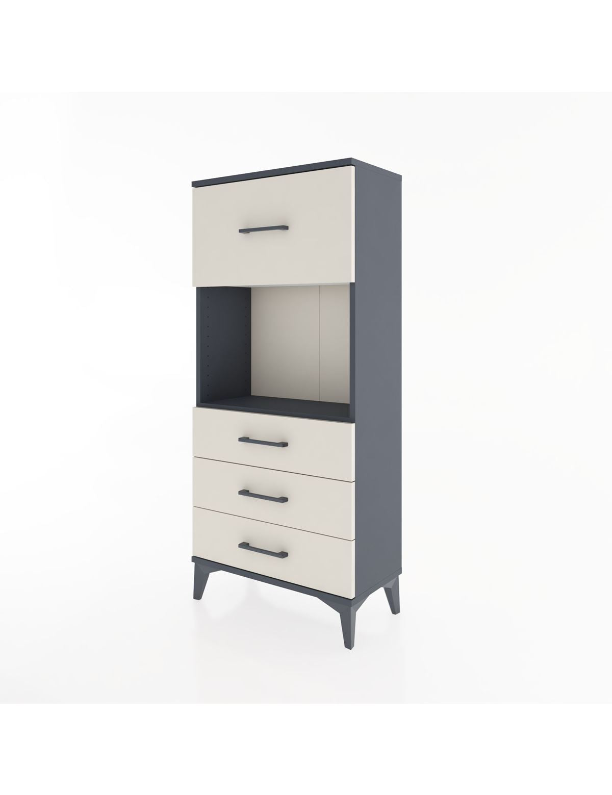 Hyperion Dolap Tek Raflı 4 Çekmeceli 60x44x134 - S50M027V4B