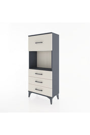 Hyperion Dolap Tek Raflı 4 Çekmeceli 60x44x134 - S50M027V4B
