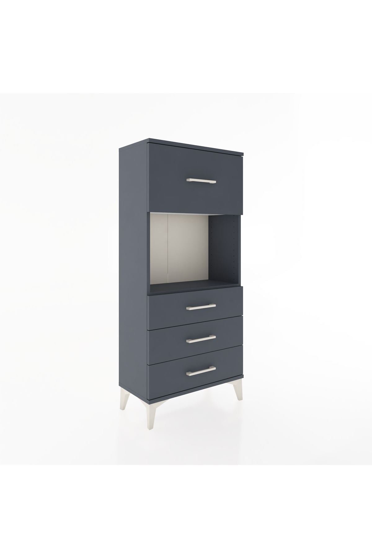Hyperion Dolap Tek Raflı 4 Çekmeceli 60x44x134 - S50M027V5B