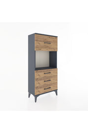 Hyperion Dolap Tek Raflı 4 Çekmeceli 60x44x134 - S50M027V6B