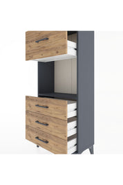 Hyperion Dolap Tek Raflı 4 Çekmeceli 60x44x134 - S50M027V6B