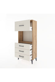 Hyperion Dolap Tek Raflı 4 Çekmeceli 60x44x134 - S50M027V7B