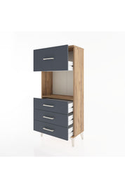 Hyperion Dolap Tek Raflı 4 Çekmeceli 60x44x134 - S50M027V8B
