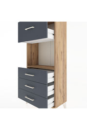 Hyperion Dolap Tek Raflı 4 Çekmeceli 60x44x134 - S50M027V8B