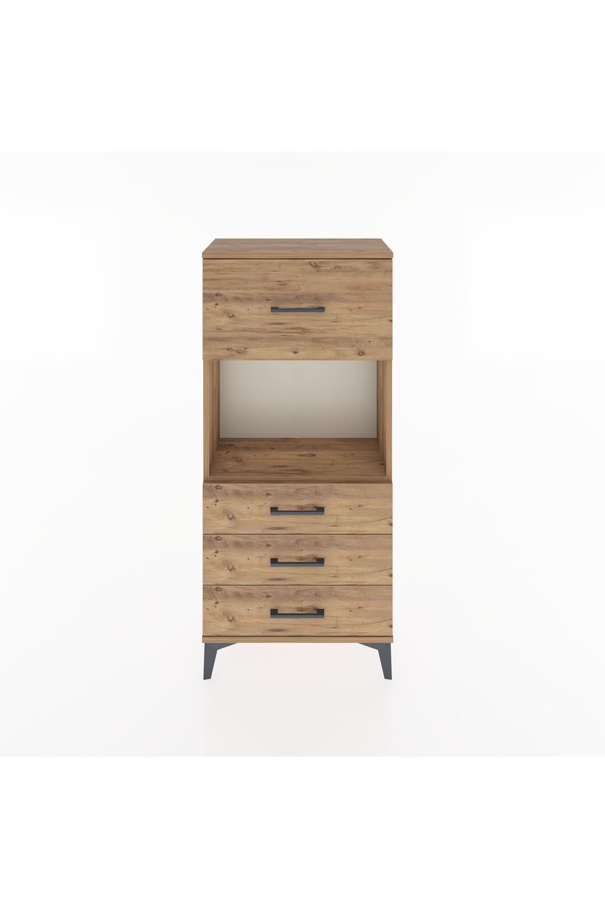 Hyperion Dolap Tek Raflı 4 Çekmeceli 60x44x134 - S50M027V9B