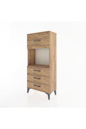 Hyperion Dolap Tek Raflı 4 Çekmeceli 60x44x134 - S50M027V9B