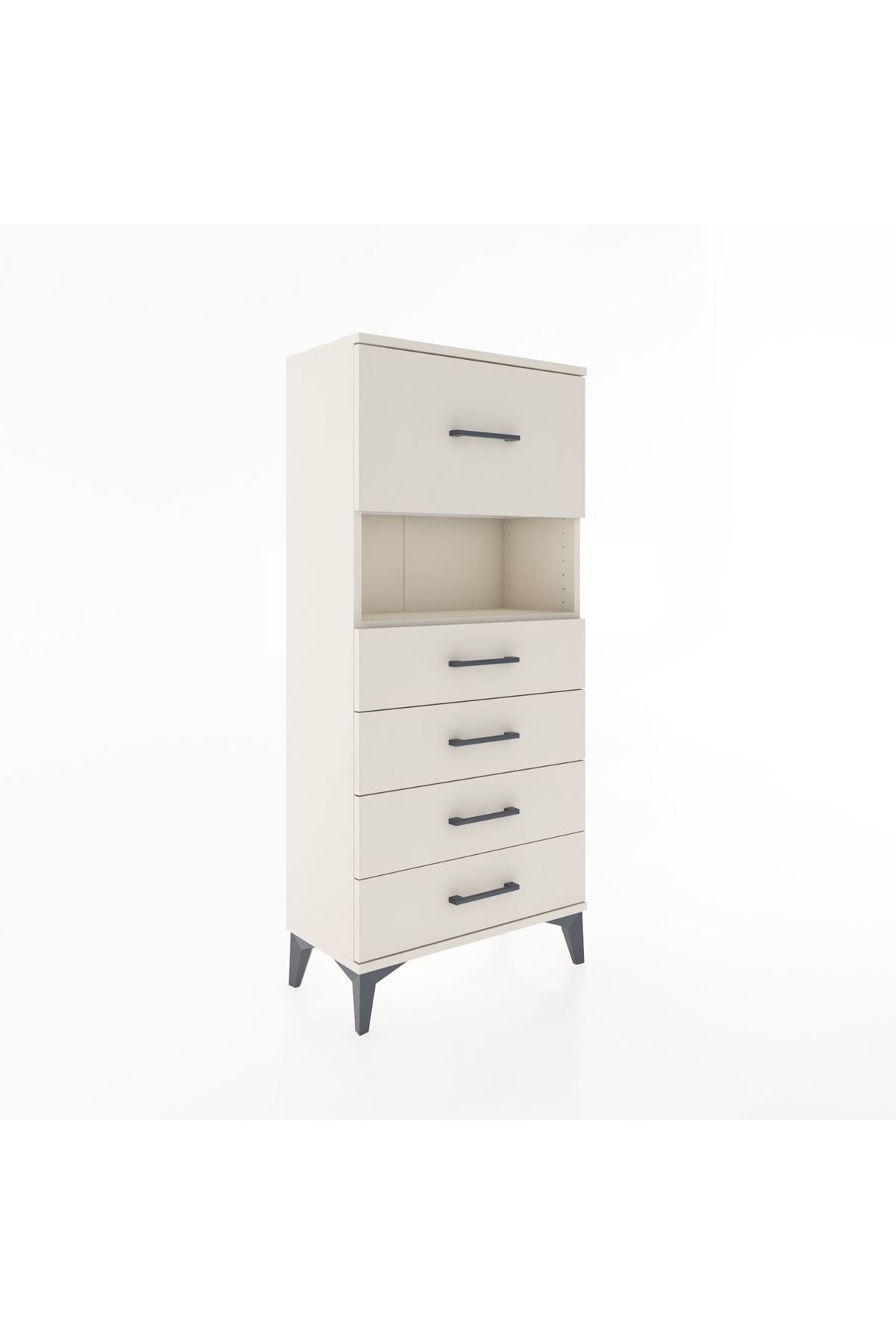 Hyperion Dolap Tek Raflı 5 Çekmeceli 60x44x134 - S50M029V1B