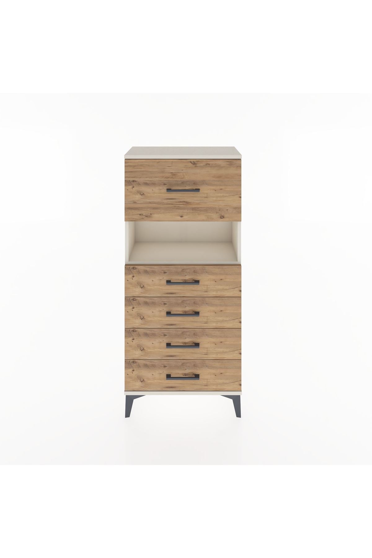 Hyperion Dolap Tek Raflı 5 Çekmeceli 60x44x134 - S50M029V3B
