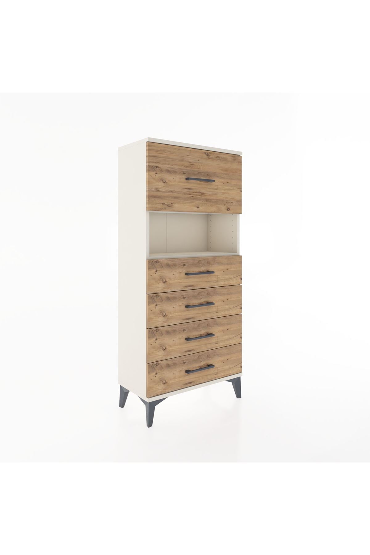 Hyperion Dolap Tek Raflı 5 Çekmeceli 60x44x134 - S50M029V3B