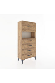 Hyperion Dolap Tek Raflı 5 Çekmeceli 60x44x134 - S50M029V9B