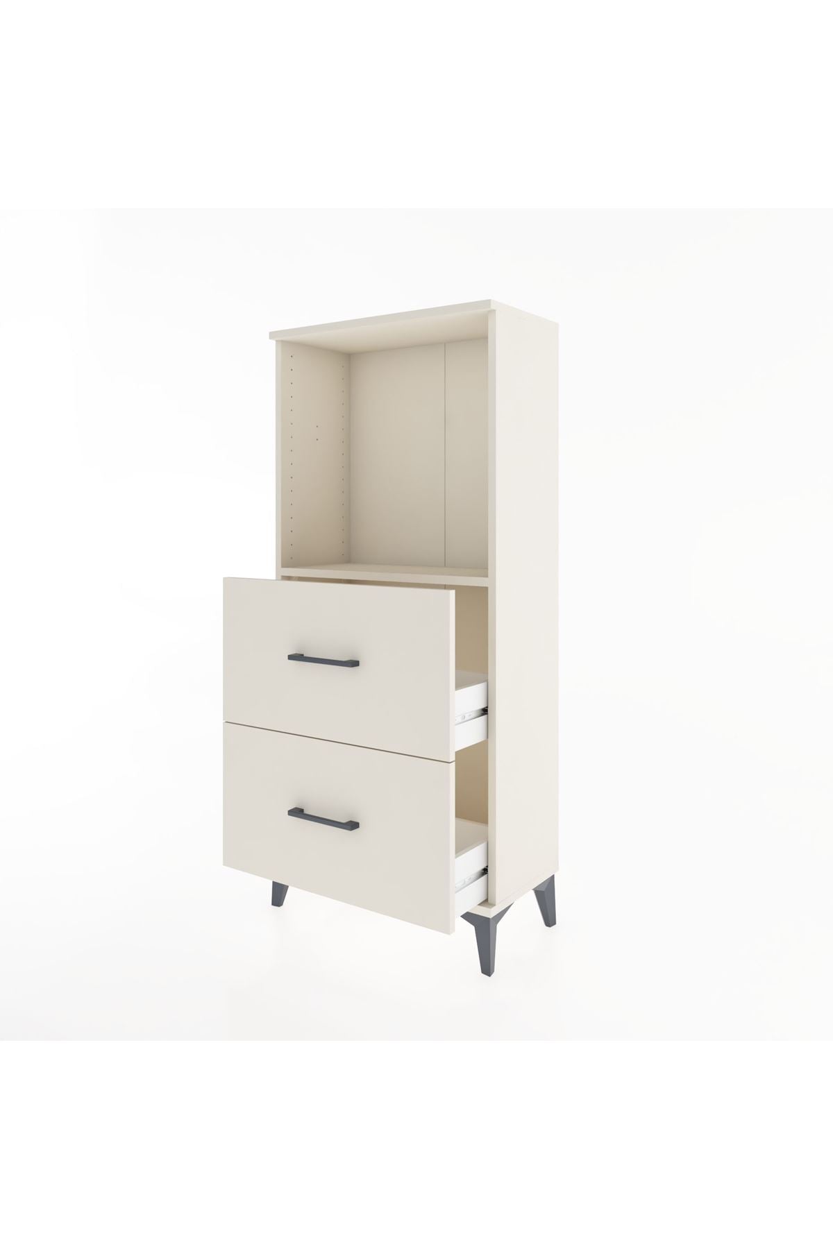 Hyperion Dolap Tek Raflı 2 Çekmeceli 60x44x134 - S50M030V1B