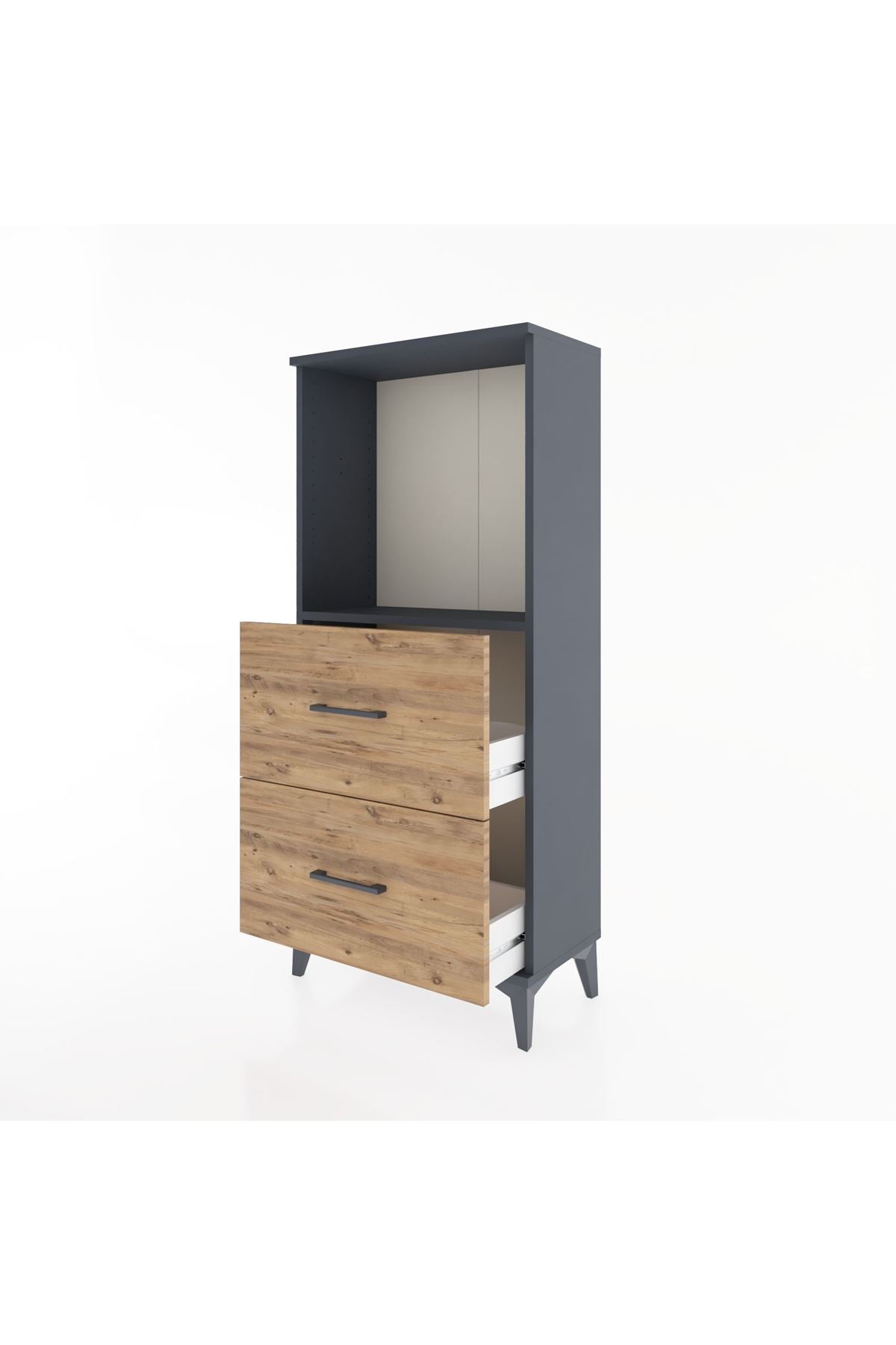 Hyperion Dolap Tek Raflı 2 Çekmeceli 60x44x134 - S50M030V6B