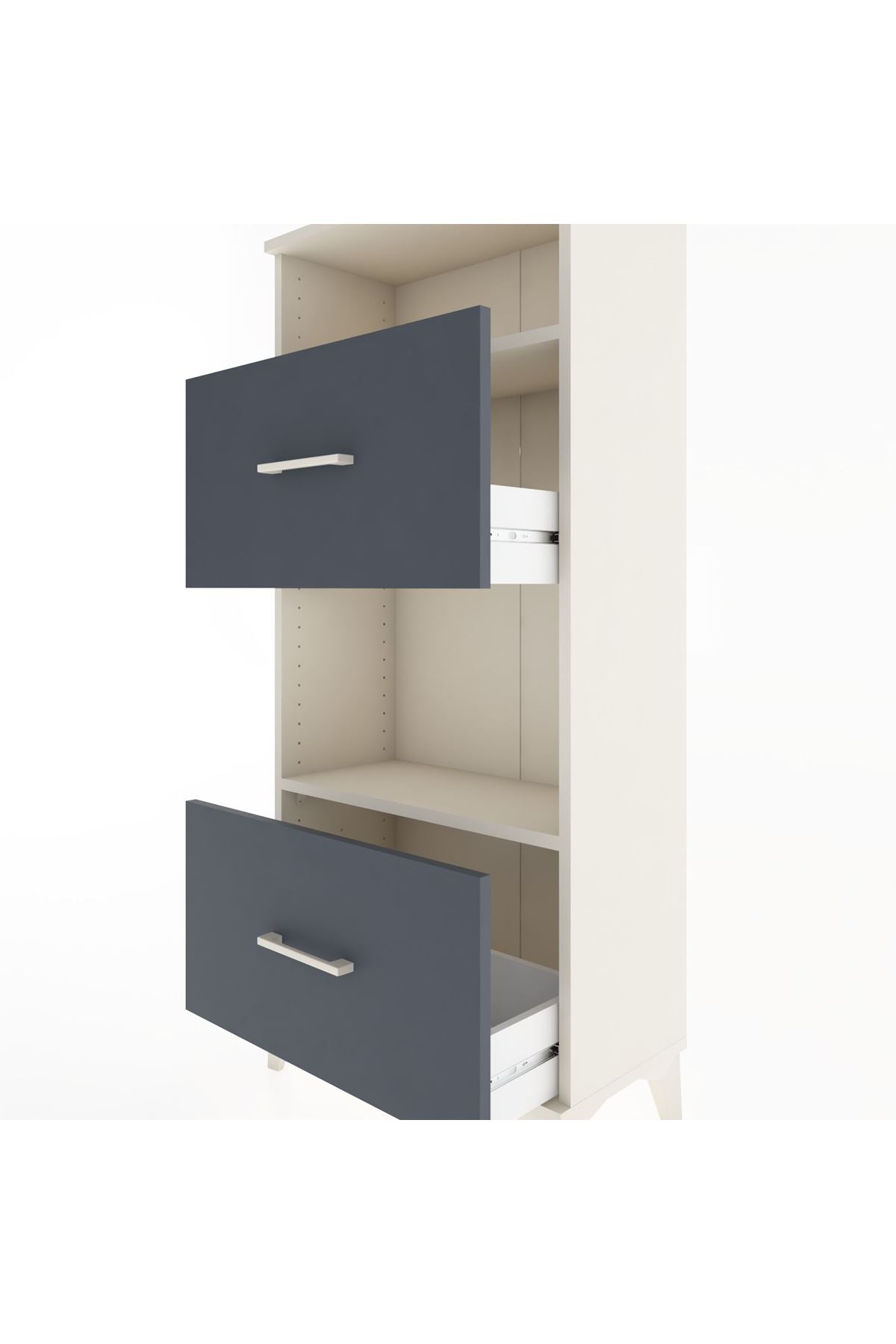 Hyperion Dolap 2 Raflı 2 Çekmeceli 60x44x134 - S50M031V2B