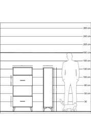 Hyperion Dolap 2 Raflı 2 Çekmeceli 60x44x134 - S50M031V9B