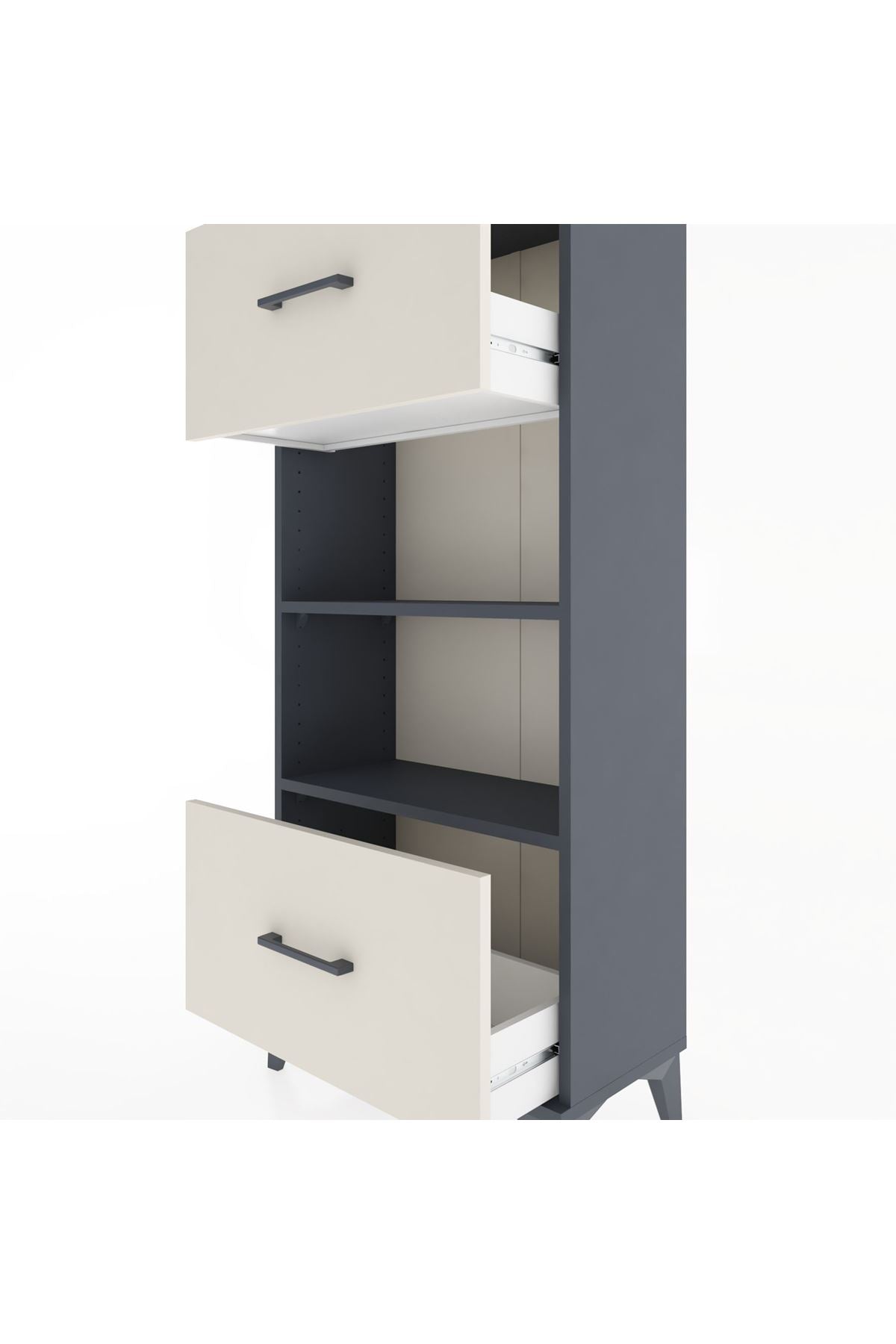 Hyperion Dolap 2 Raflı 2 Çekmeceli 60x44x134 - S50M032V4B