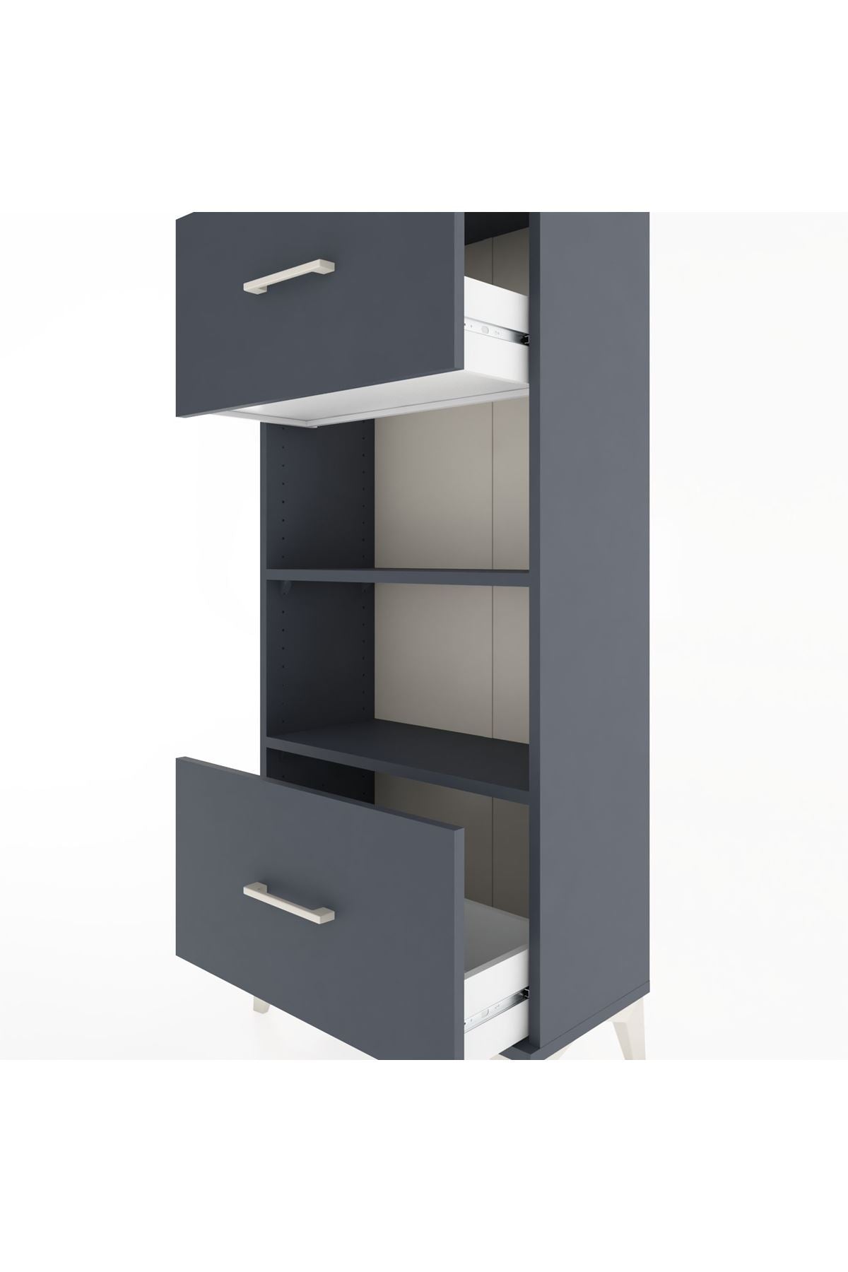 Hyperion Dolap 2 Raflı 2 Çekmeceli 60x44x134 - S50M032V5B