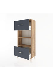 Hyperion Dolap 2 Raflı 2 Çekmeceli 60x44x134 - S50M032V8B