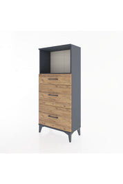 Hyperion Dolap Tek Raflı 3 Çekmeceli 60x44x134 - S50M033V6B