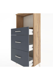 Hyperion Dolap Tek Raflı 3 Çekmeceli 60x44x134 - S50M033V8B