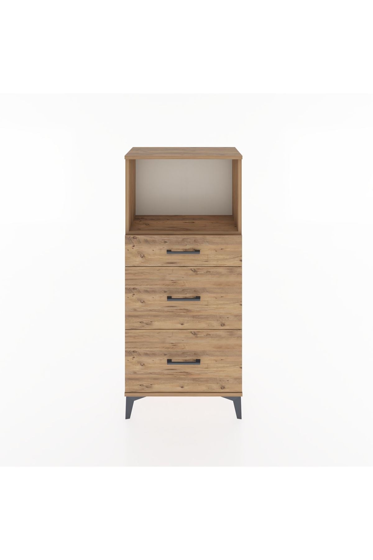 Hyperion Dolap Tek Raflı 3 Çekmeceli 60x44x134 - S50M033V9B