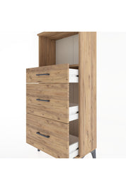 Hyperion Dolap Tek Raflı 3 Çekmeceli 60x44x134 - S50M033V9B