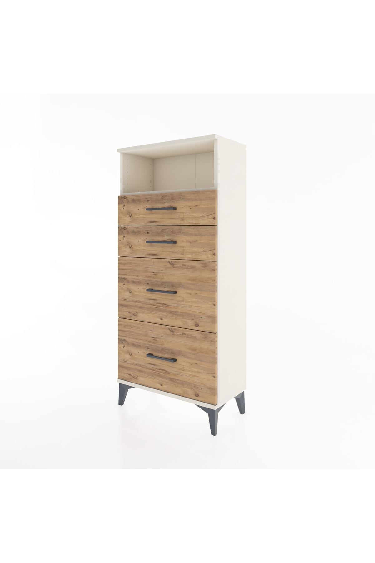 Hyperion Dolap Tek Raflı 4 Çekmeceli 60x44x134 - S50M034V3B