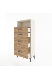 Hyperion Dolap Tek Raflı 4 Çekmeceli 60x44x134 - S50M034V3B