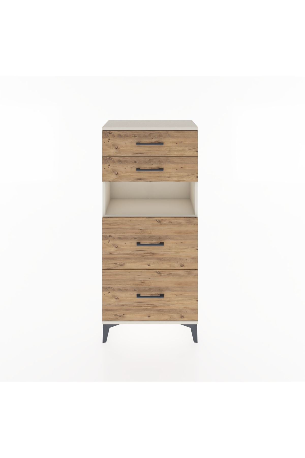 Hyperion Dolap Tek Raflı 4 Çekmeceli 60x44x134 - S50M035V3B