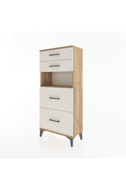 Hyperion Dolap Tek Raflı 4 Çekmeceli 60x44x134 - S50M035V7B
