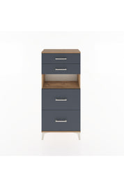 Hyperion Dolap Tek Raflı 4 Çekmeceli 60x44x134 - S50M035V8B