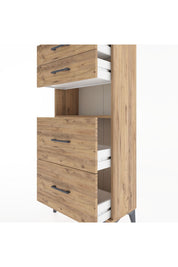Hyperion Dolap Tek Raflı 4 Çekmeceli 60x44x134 - S50M035V9B