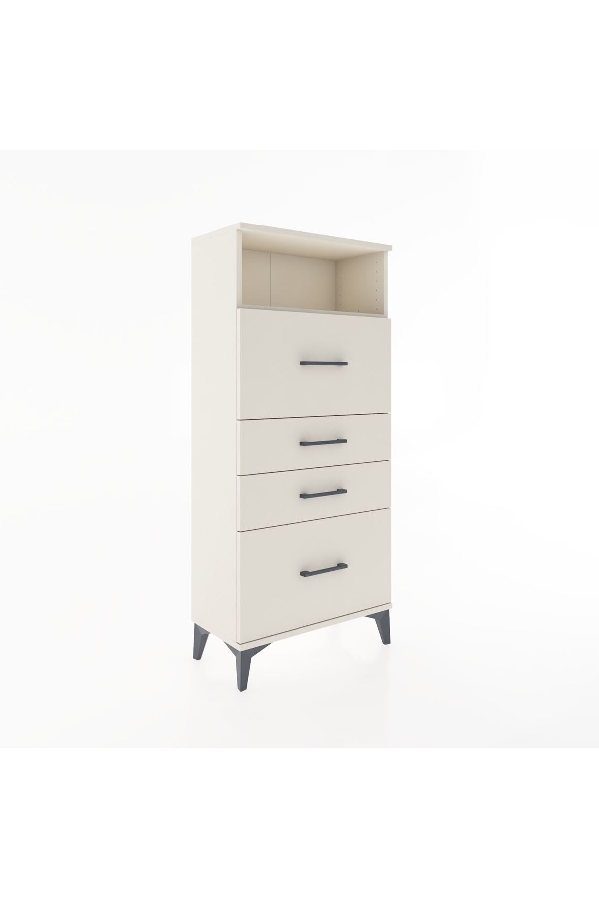 Hyperion Dolap Tek Raflı 4 Çekmeceli 60x44x134 - S50M036V1B