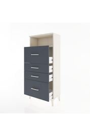 Hyperion Dolap Tek Raflı 4 Çekmeceli 60x44x134 - S50M036V2B