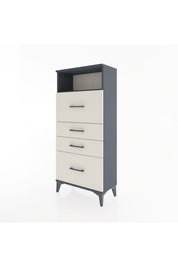 Hyperion Dolap Tek Raflı 4 Çekmeceli 60x44x134 - S50M036V4B