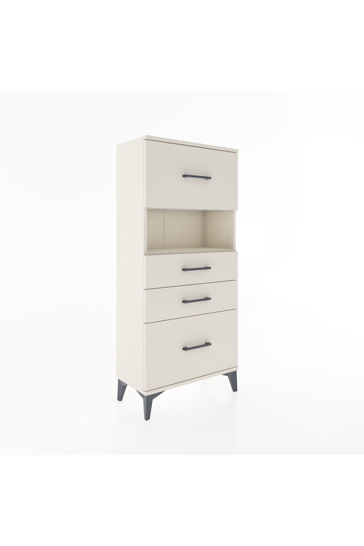 Hyperion Dolap Tek Raflı 4 Çekmeceli 60x44x134 - S50M037V1B