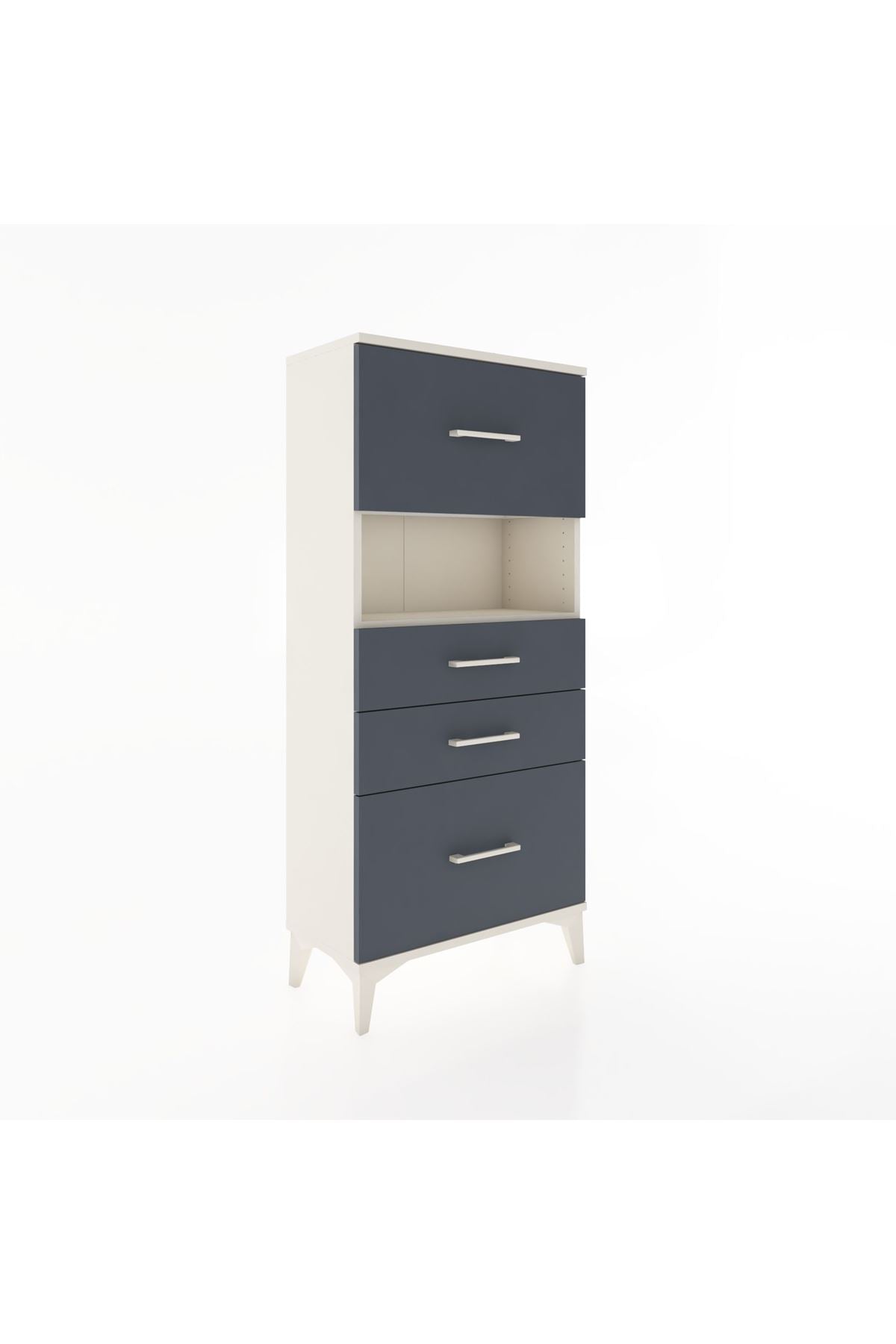 Hyperion Dolap Tek Raflı 4 Çekmeceli 60x44x134 - S50M037V2B