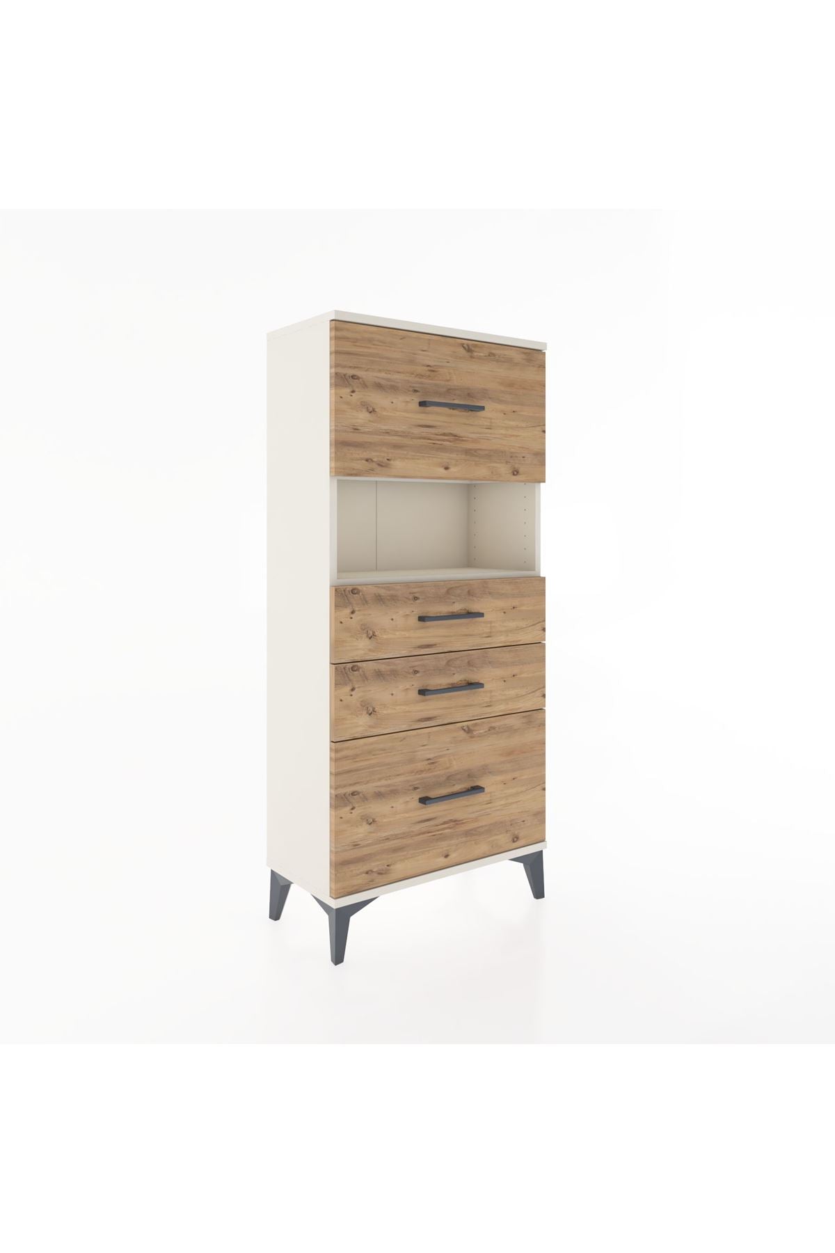 Hyperion Dolap Tek Raflı 4 Çekmeceli 60x44x134 - S50M037V3B