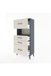 Hyperion Dolap Tek Raflı 4 Çekmeceli 60x44x134 - S50M037V4B