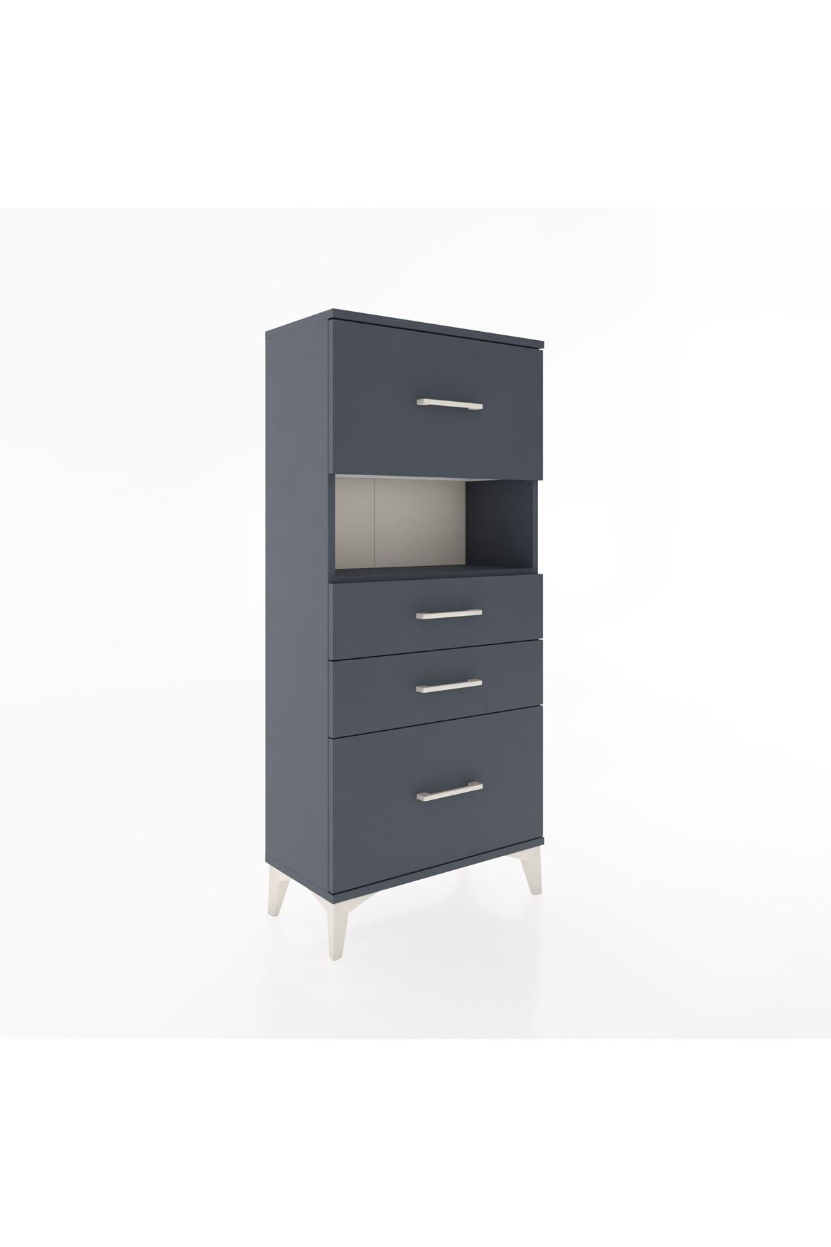 Hyperion Dolap Tek Raflı 4 Çekmeceli 60x44x134 - S50M037V5B