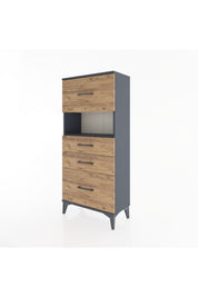 Hyperion Dolap Tek Raflı 4 Çekmeceli 60x44x134 - S50M037V6B