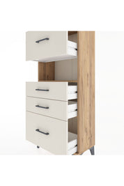 Hyperion Dolap Tek Raflı 4 Çekmeceli 60x44x134 - S50M037V7B