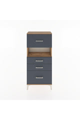 Hyperion Dolap Tek Raflı 4 Çekmeceli 60x44x134