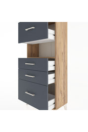 Hyperion Dolap Tek Raflı 4 Çekmeceli 60x44x134 - S50M037V8B