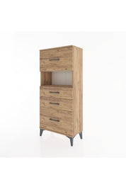 Hyperion Dolap Tek Raflı 4 Çekmeceli 60x44x134 - S50M037V9B