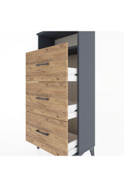 Hyperion Dolap Tek Raflı 3 Çekmeceli 60x44x134 - S50M038V6B